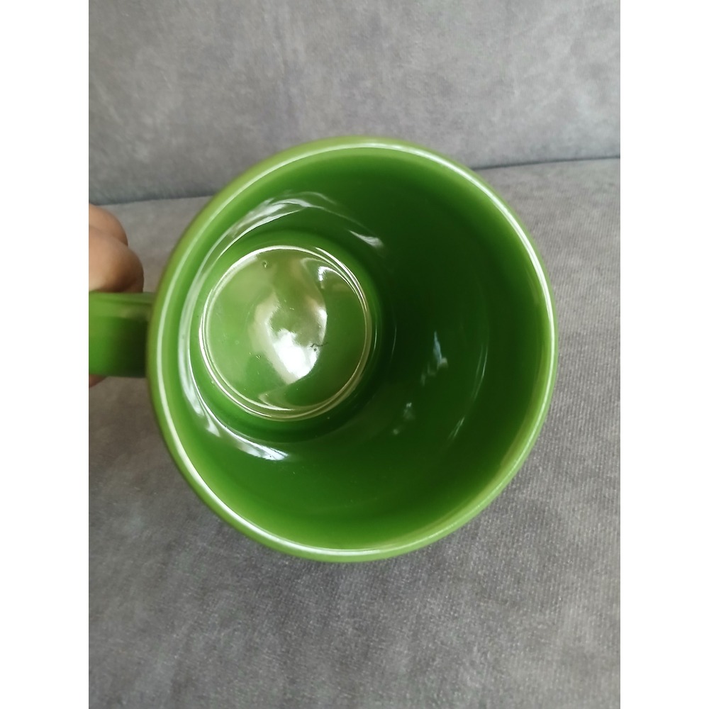 Fiesta Shamrock Green Halloween Witch Coffee Mug Black Silhouette Spooky Decor - Picture 4 of 5